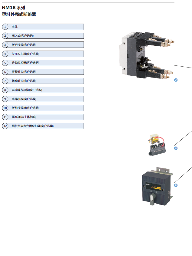 NM1B系列塑料外殼式斷路器選型